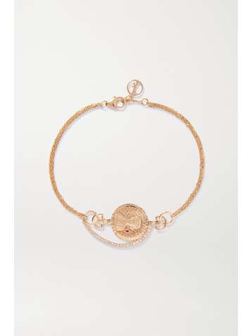 ANISSA KERMICHE Louise d'Or Coin 14-karat gold multi-stone bracelet