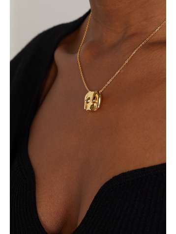 ANISSA KERMICHE Rubies Boobies gold-plated ruby necklace