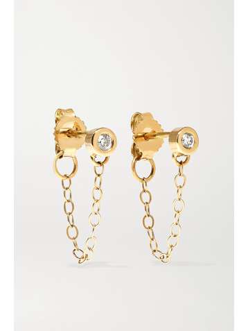 MELISSA JOY MANNING 14-karat recycled gold diamond earrings