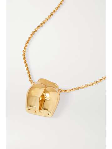 ANISSA KERMICHE Le Derrière gold-plated necklace