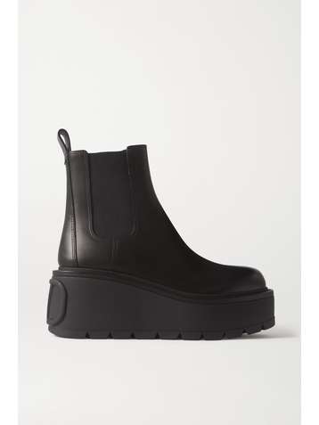 VALENTINO Valentino Garavani 55 leather platform Chelsea boots