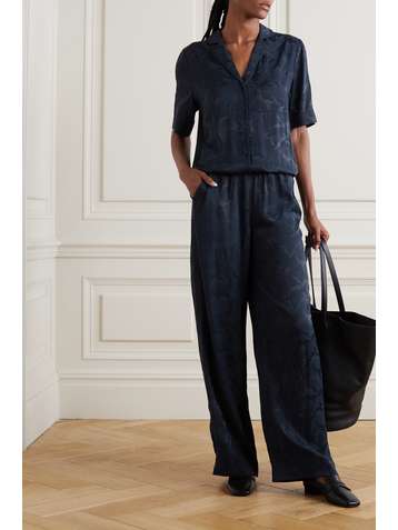 CEFINN Spencer satin-jacquard jumpsuit