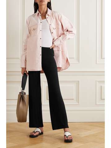 LESET Lori stretch-jersey wide-leg pants