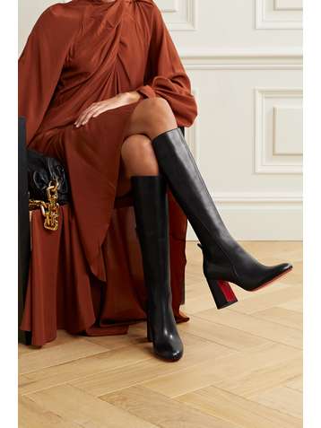 CHRISTIAN LOUBOUTIN Kronobotte 85 leather knee boots