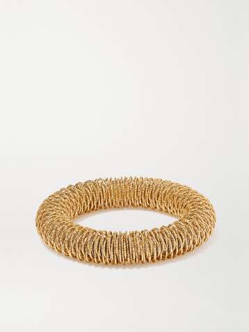 CAROLINA BUCCI K.I.S.S. Large Armband aus 18 Karat Gold und Weißgold