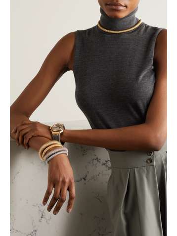 CAROLINA BUCCI K.I.S.S. Large Armband aus 18 Karat Gold und Weißgold