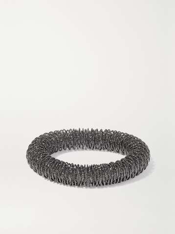 CAROLINA BUCCI K.I.S.S. Large 18-karat blackened white gold bracelet
