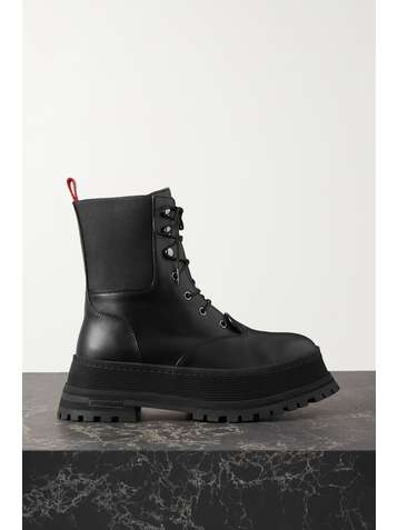 BURBERRY Springton leather platform ankle boots