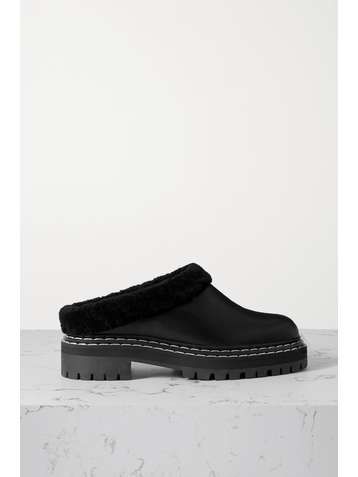 PROENZA SCHOULER Shearling-lined leather mules