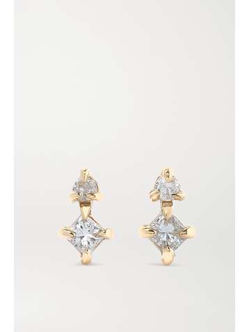 STONE AND STRAND Gold diamond earrings