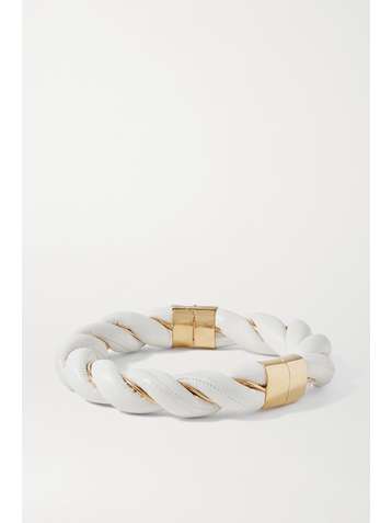 BOTTEGA VENETA Collier en métal doré et cuir