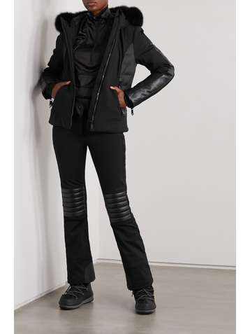 GOLDBERGH Rocky quilted faux leather-paneled ski pants