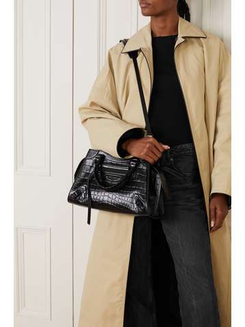 BALENCIAGA Neo Classic City small croc-effect leather tote