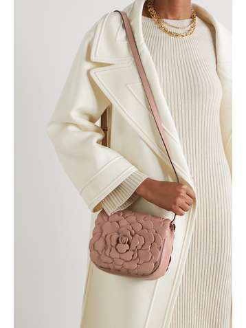 VALENTINO Valentino Garavani 03 Rose Edition Atelier small leather shoulder bag