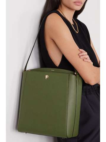VALEXTRA Brera textured-leather shoulder bag