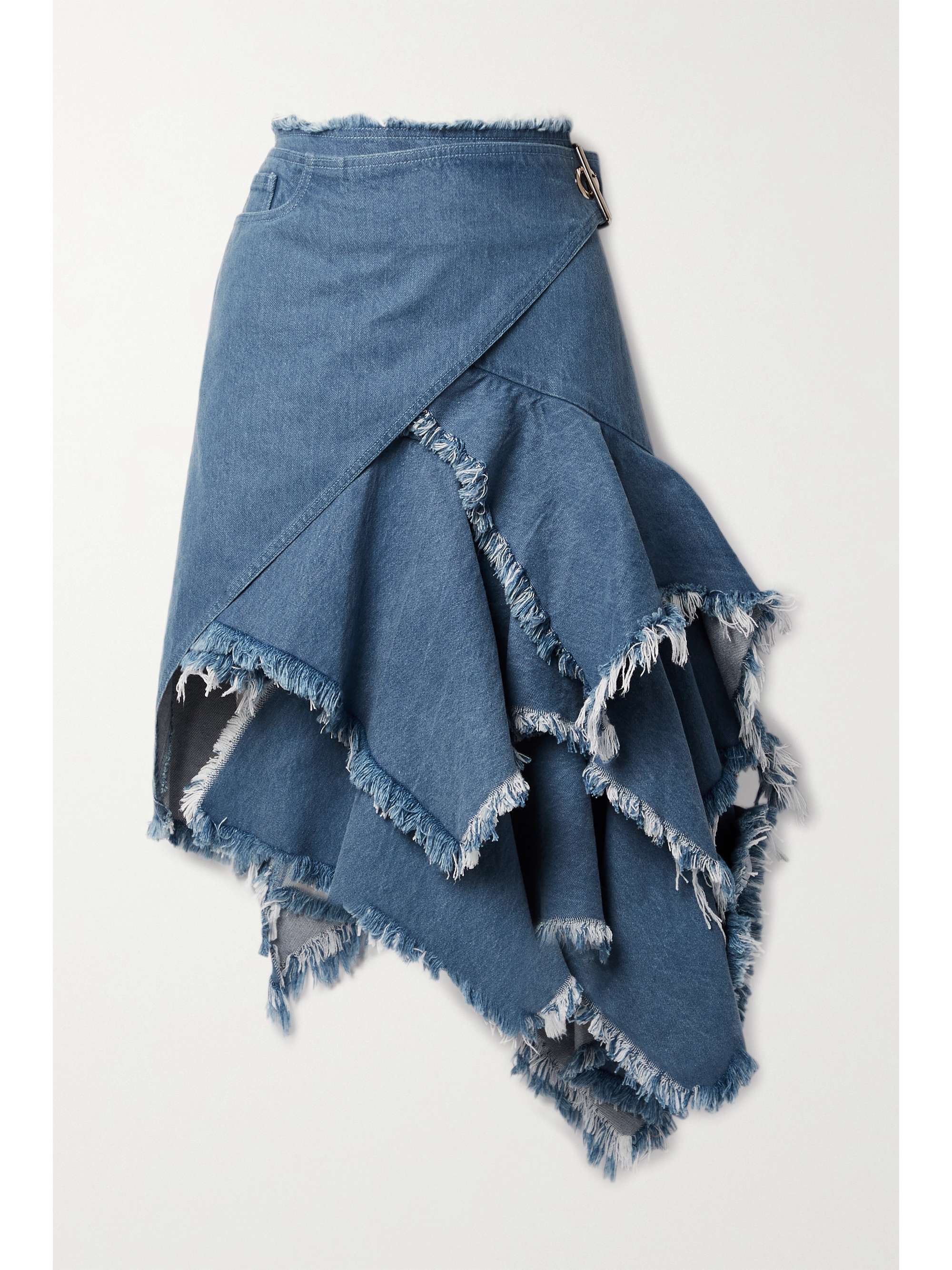 denim wrap skirt