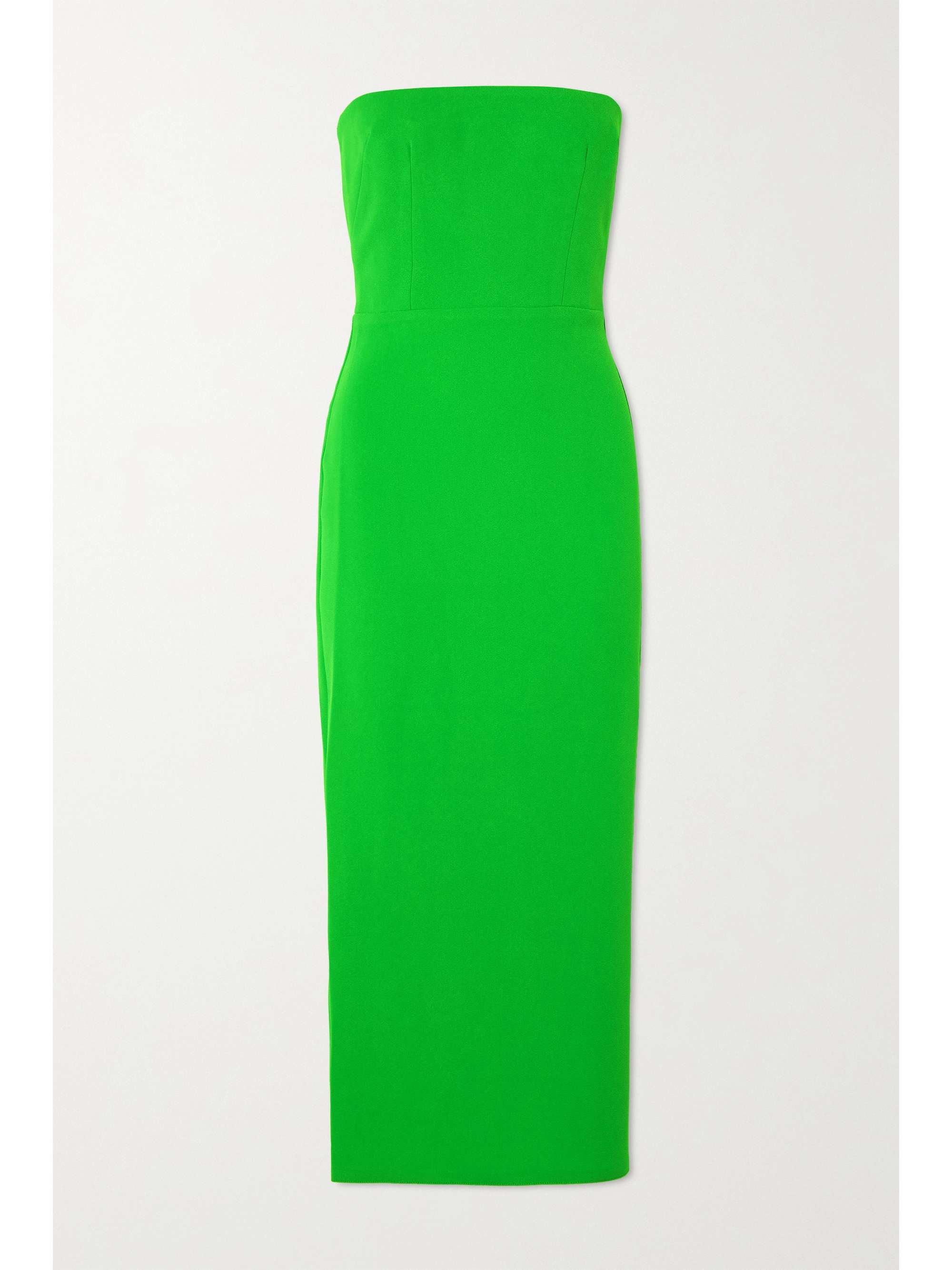 Green Callan strapless crepe midi dress 
