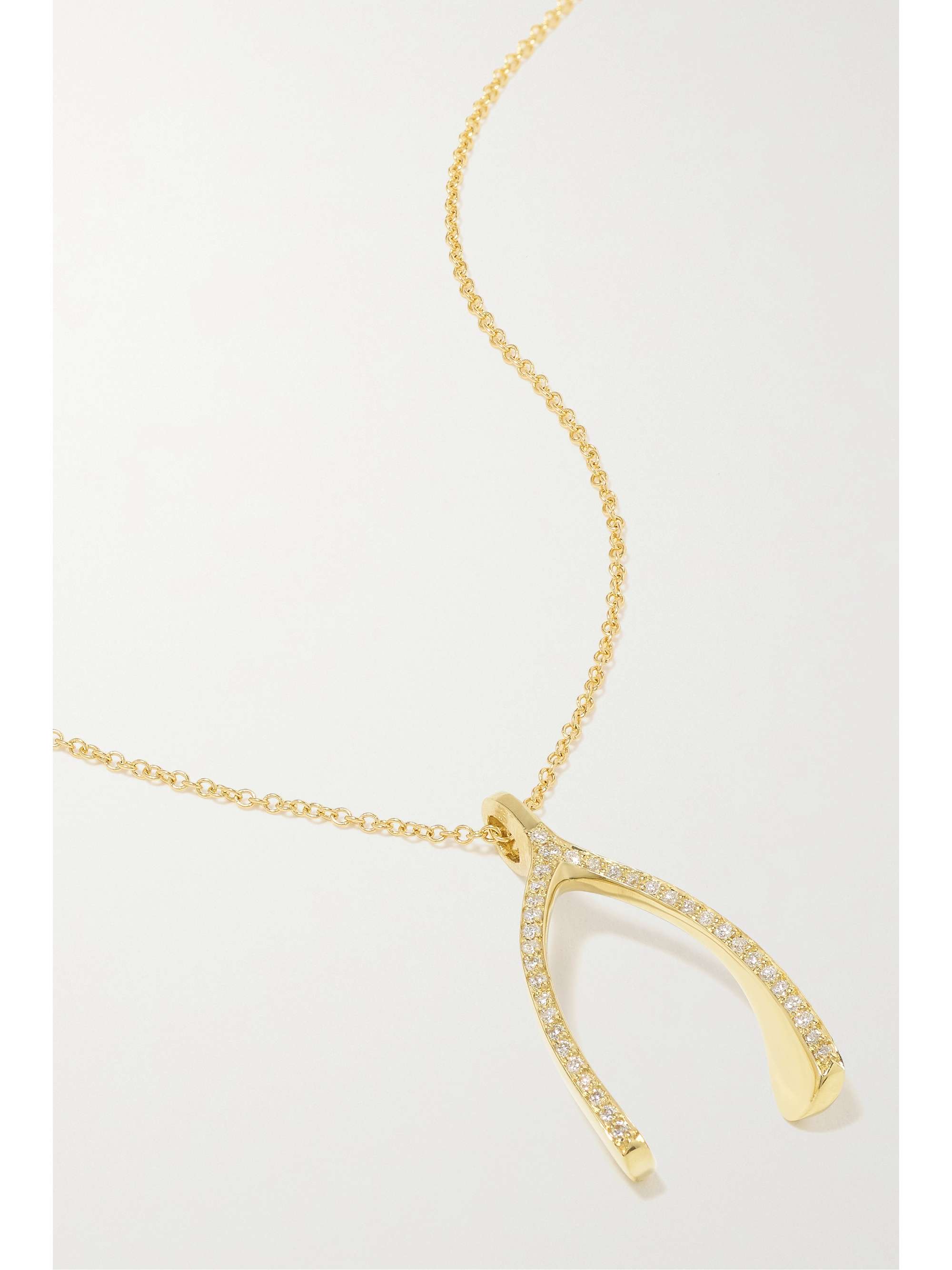 Gold Wishbone 18-karat gold diamond 