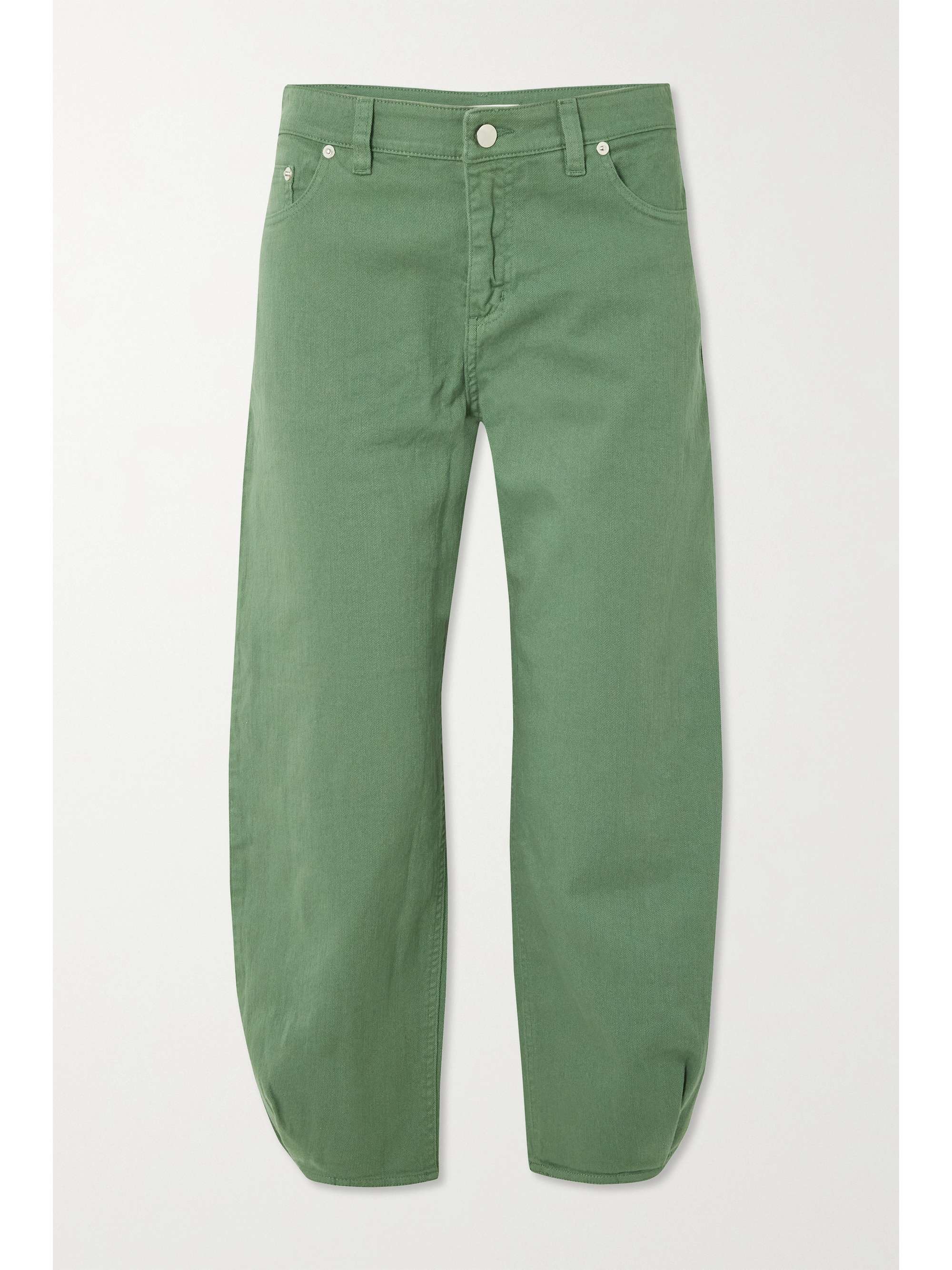 Green Brancusi cropped tapered jeans 