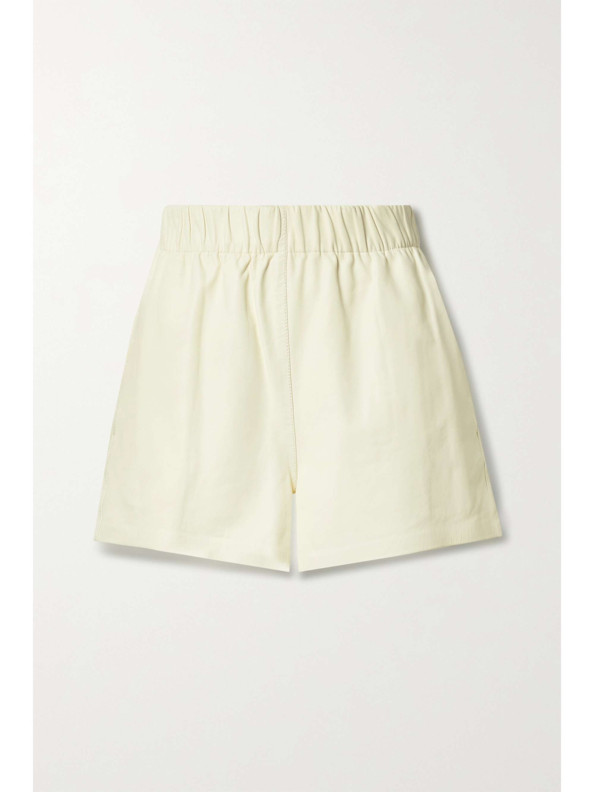 Cream Leather shorts | TIBI | NET-A-PORTER