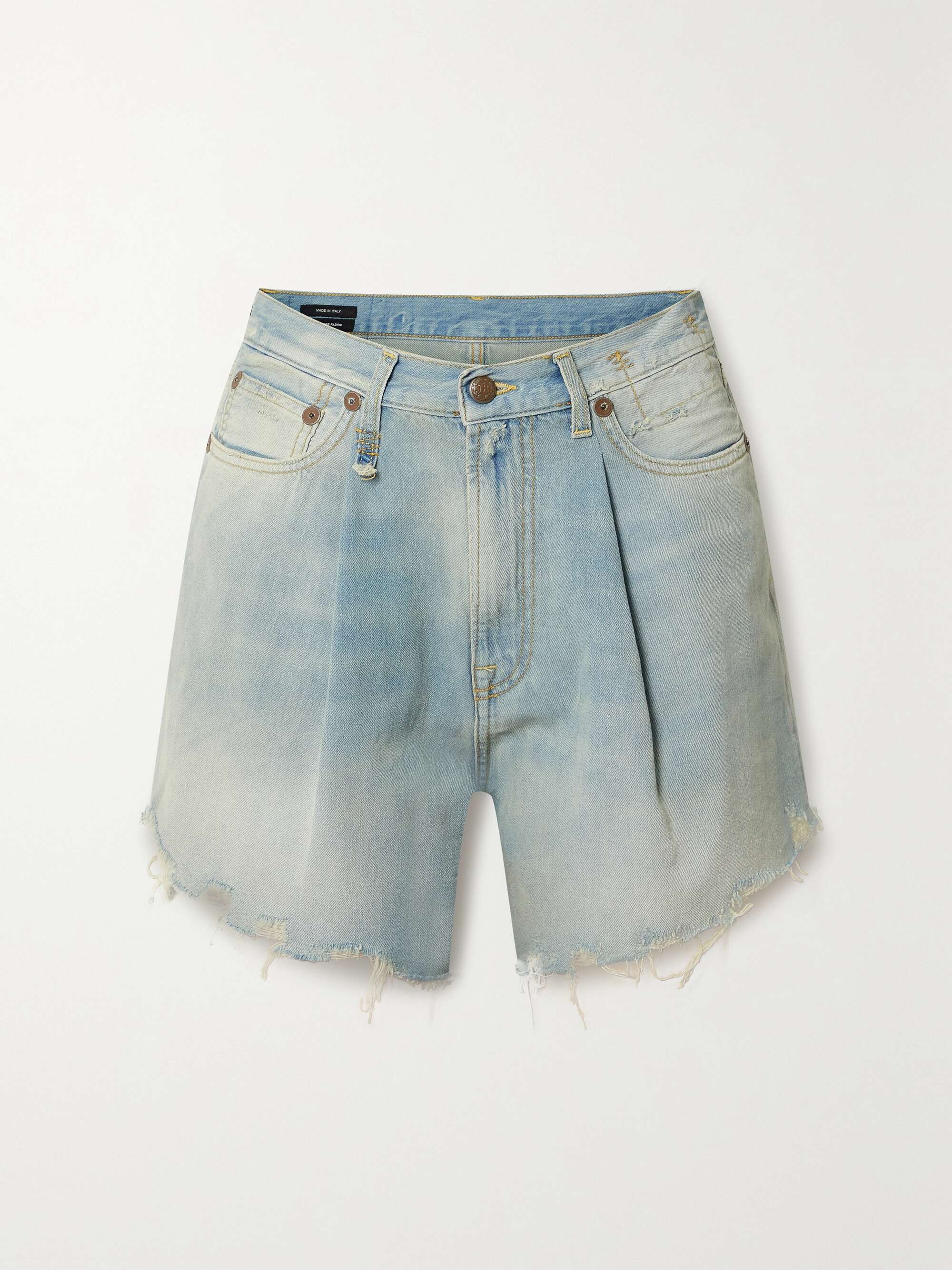 Light denim Damon distressed pleated 