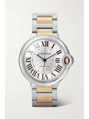 CARTIER Ballon Bleu de Cartier Automatic 36.6mm 18-karat gold and stainless steel watch