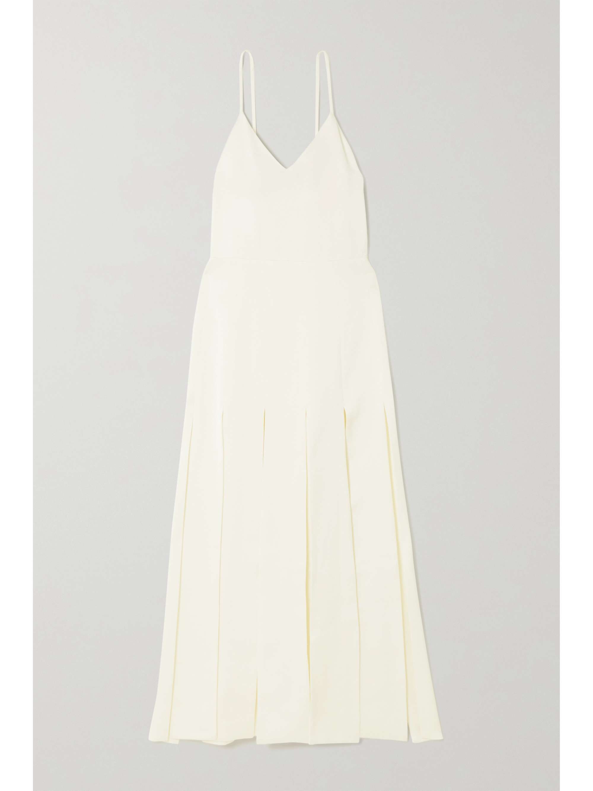 Cream Athena crepe midi dress | ANNA 