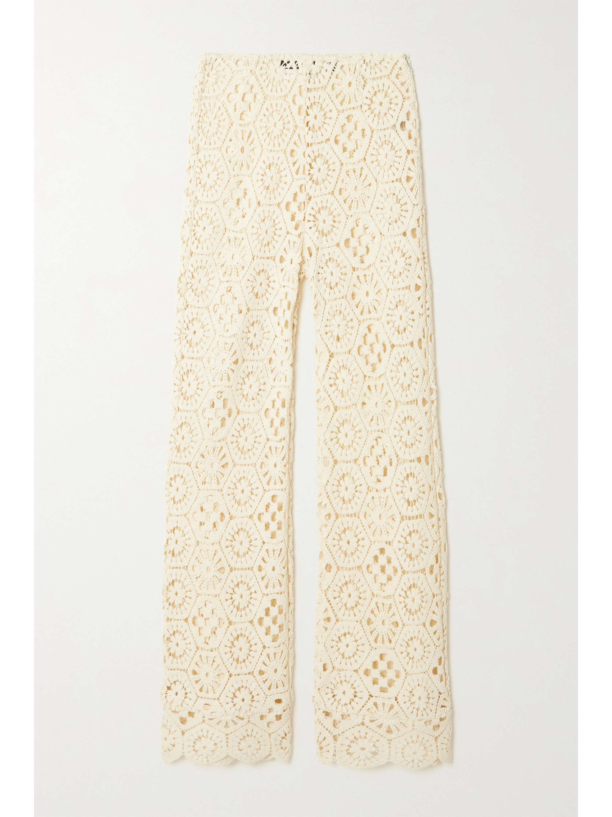 Cream Bebe crocheted cotton straight 