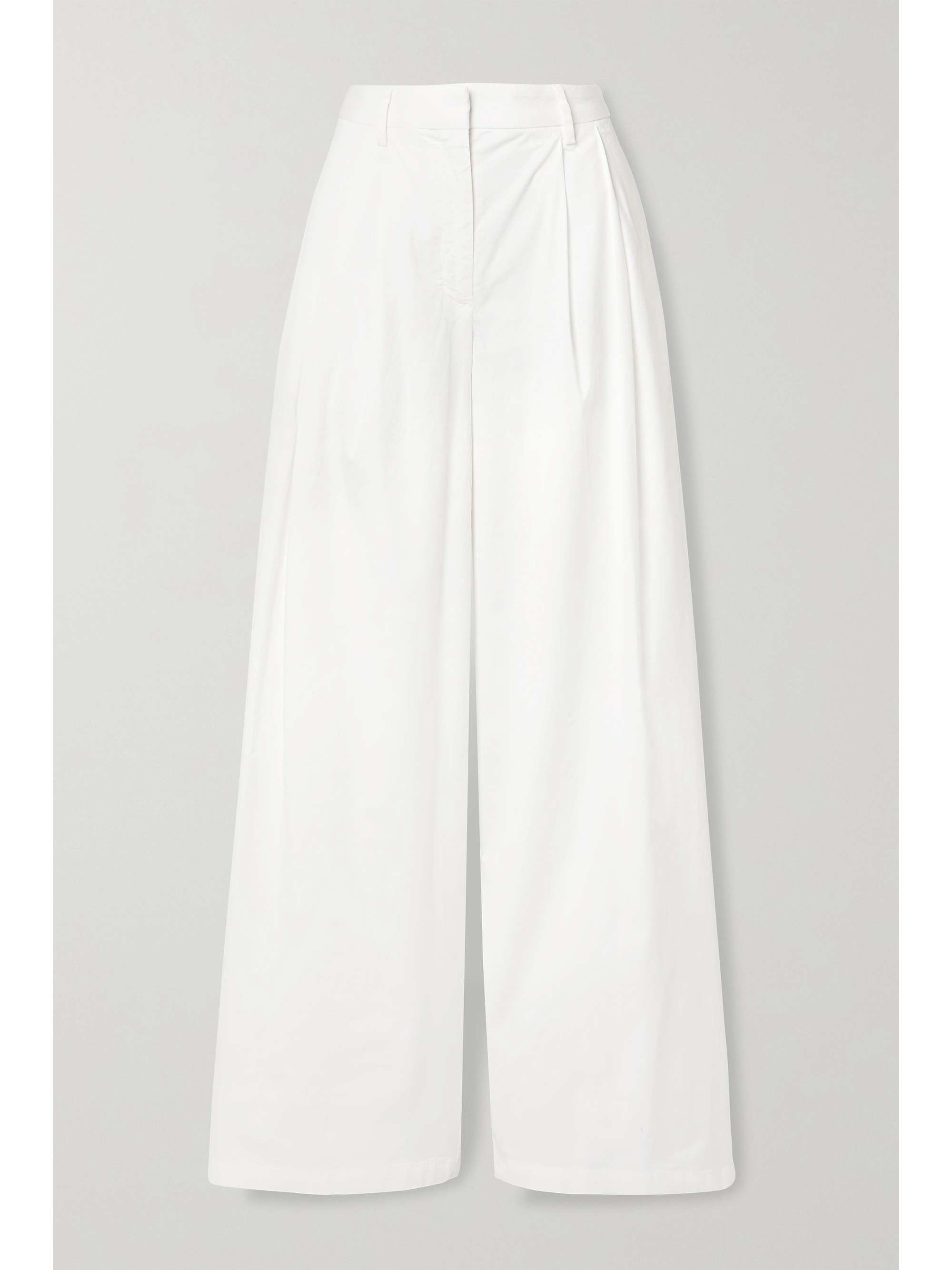 Ivory Dillon pleated stretch-cotton 