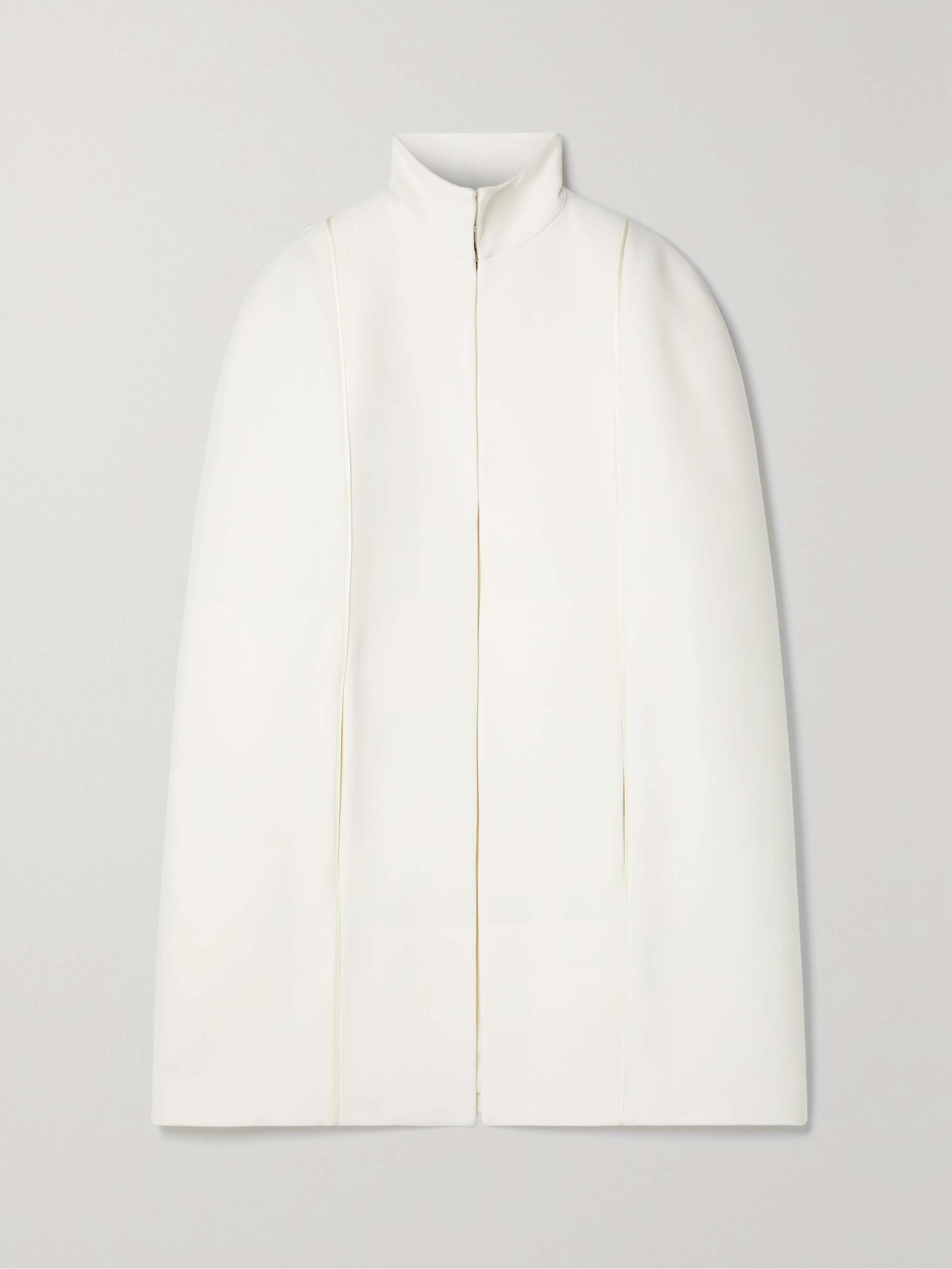 Wool and silk-blend cape