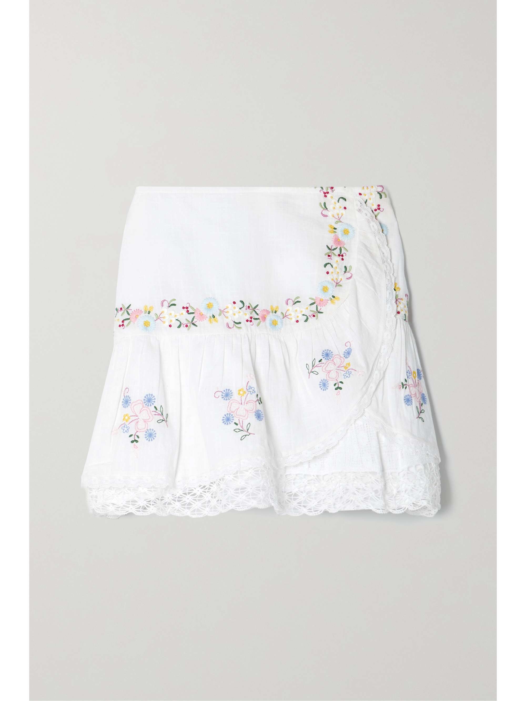 制服 Cording Embroidered Nep Cotton Skirt - cerbc.brussels