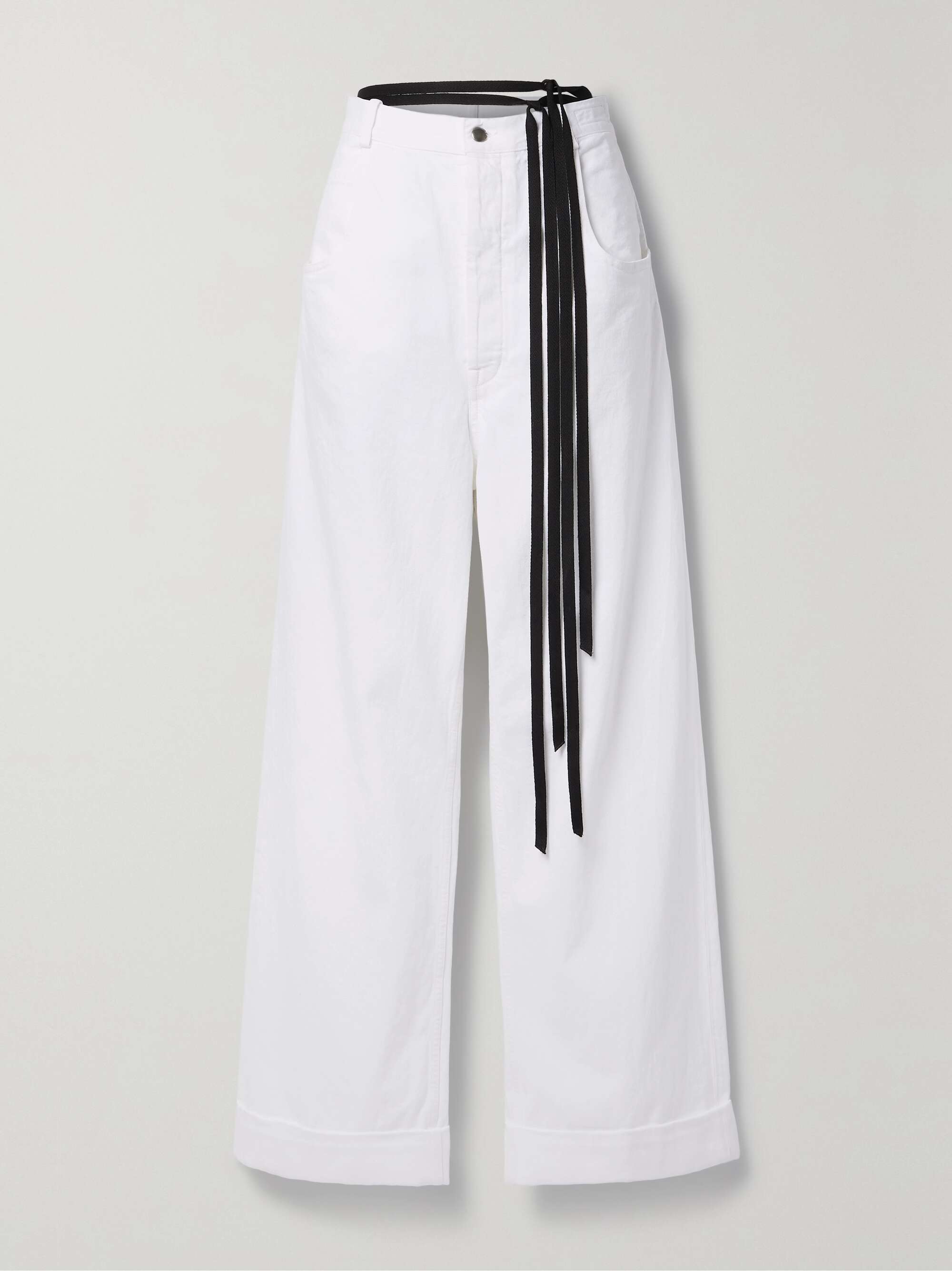 White Kristel mid-rise wide-leg jeans 
