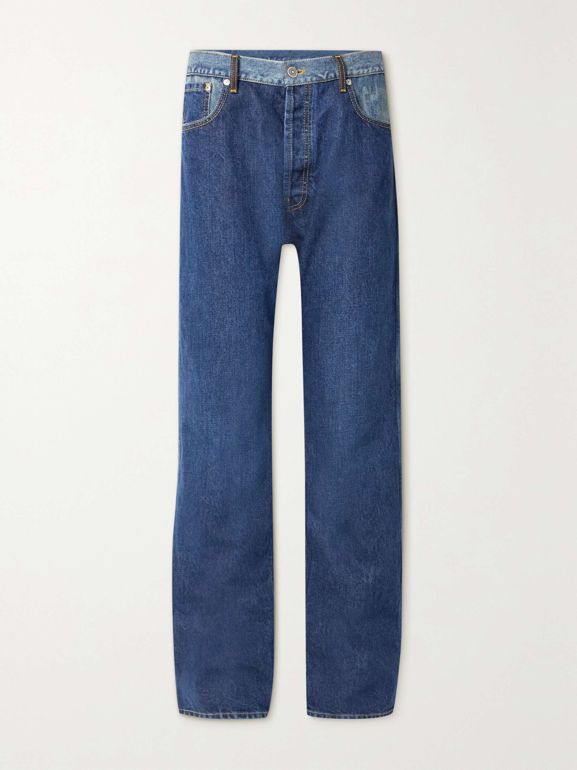 Blue Mid-rise straight-leg jeans 