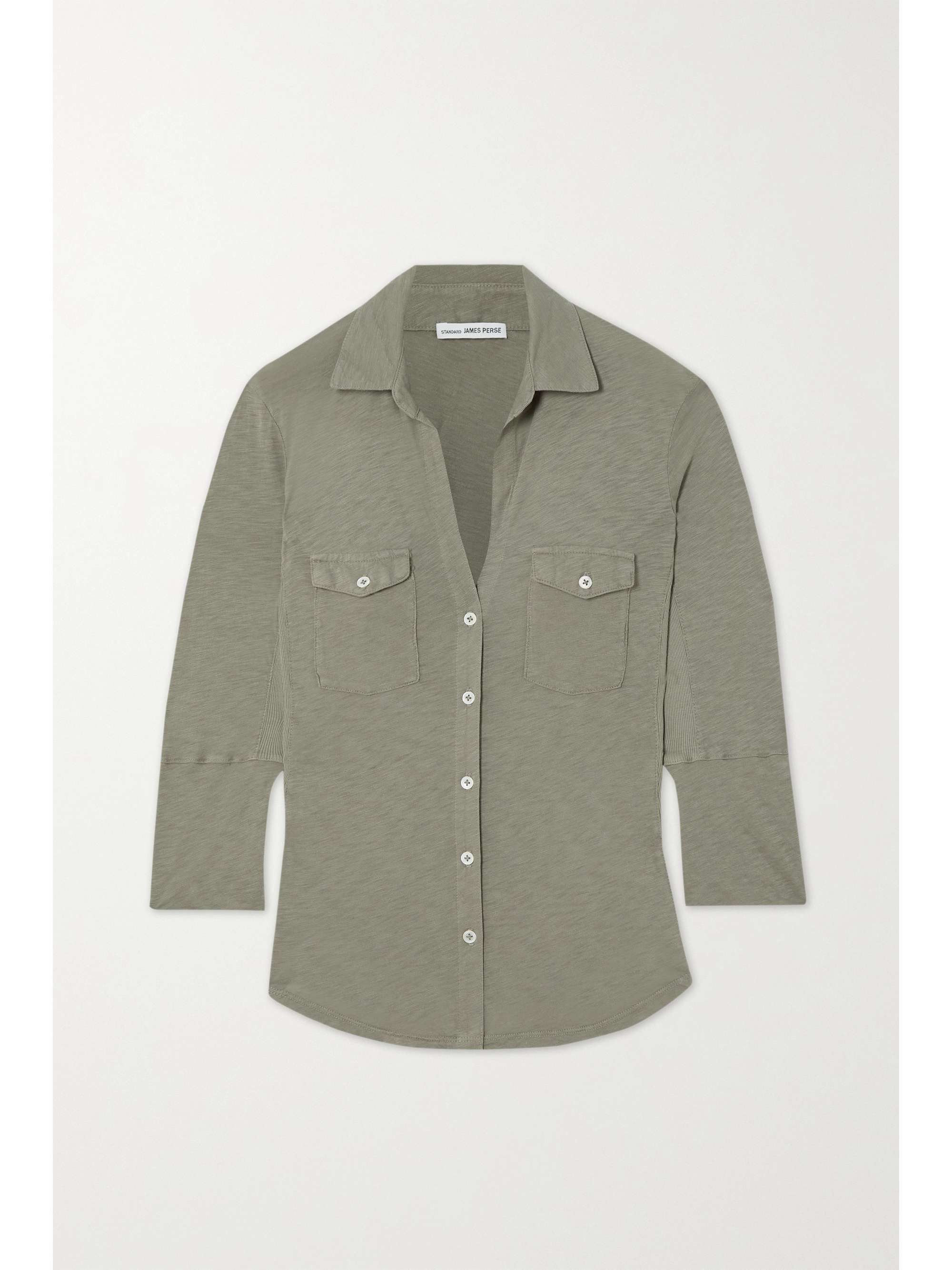 Gray Slub Supima cotton shirt | JAMES 