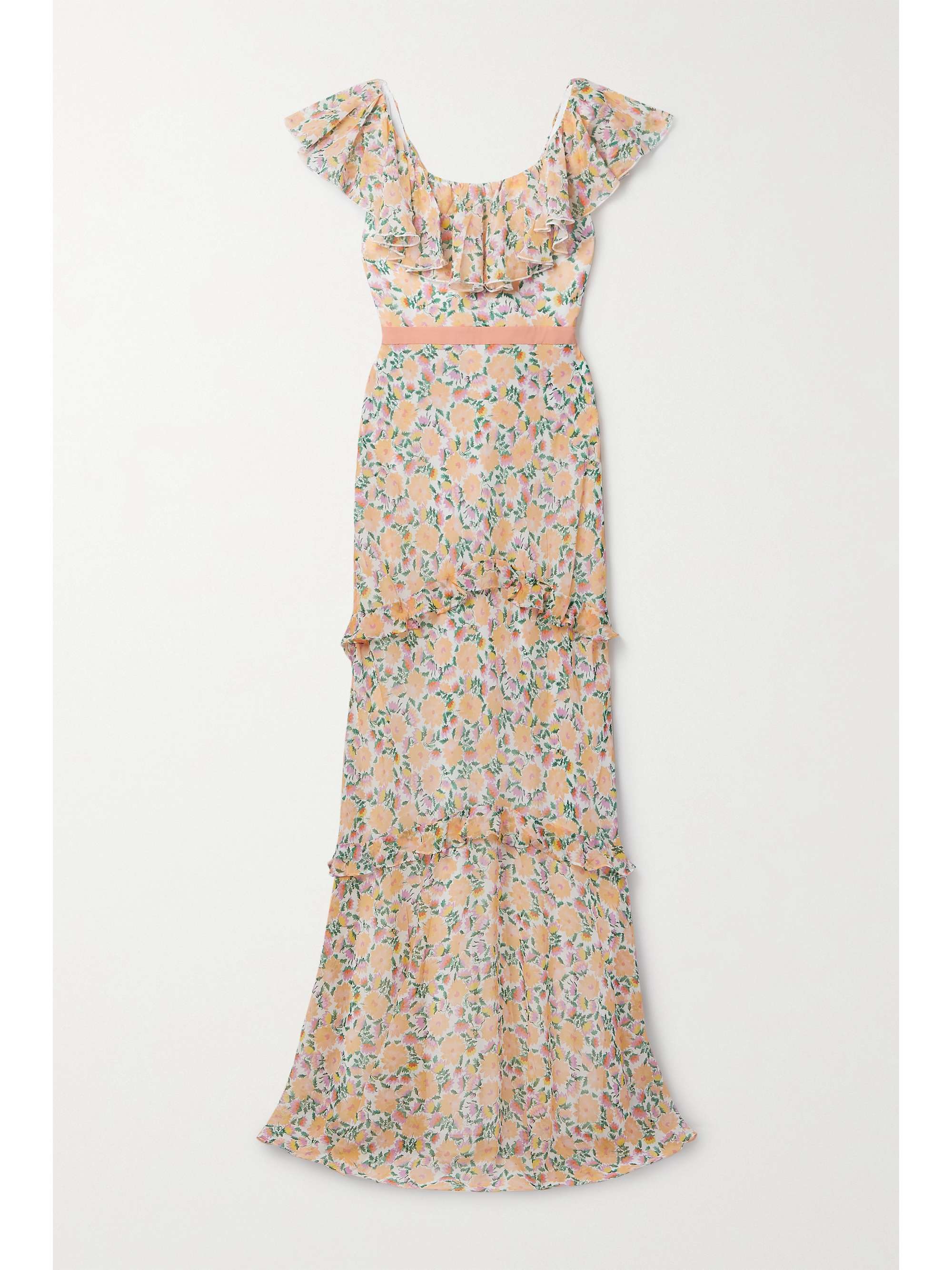floral-print silk-georgette maxi dress 