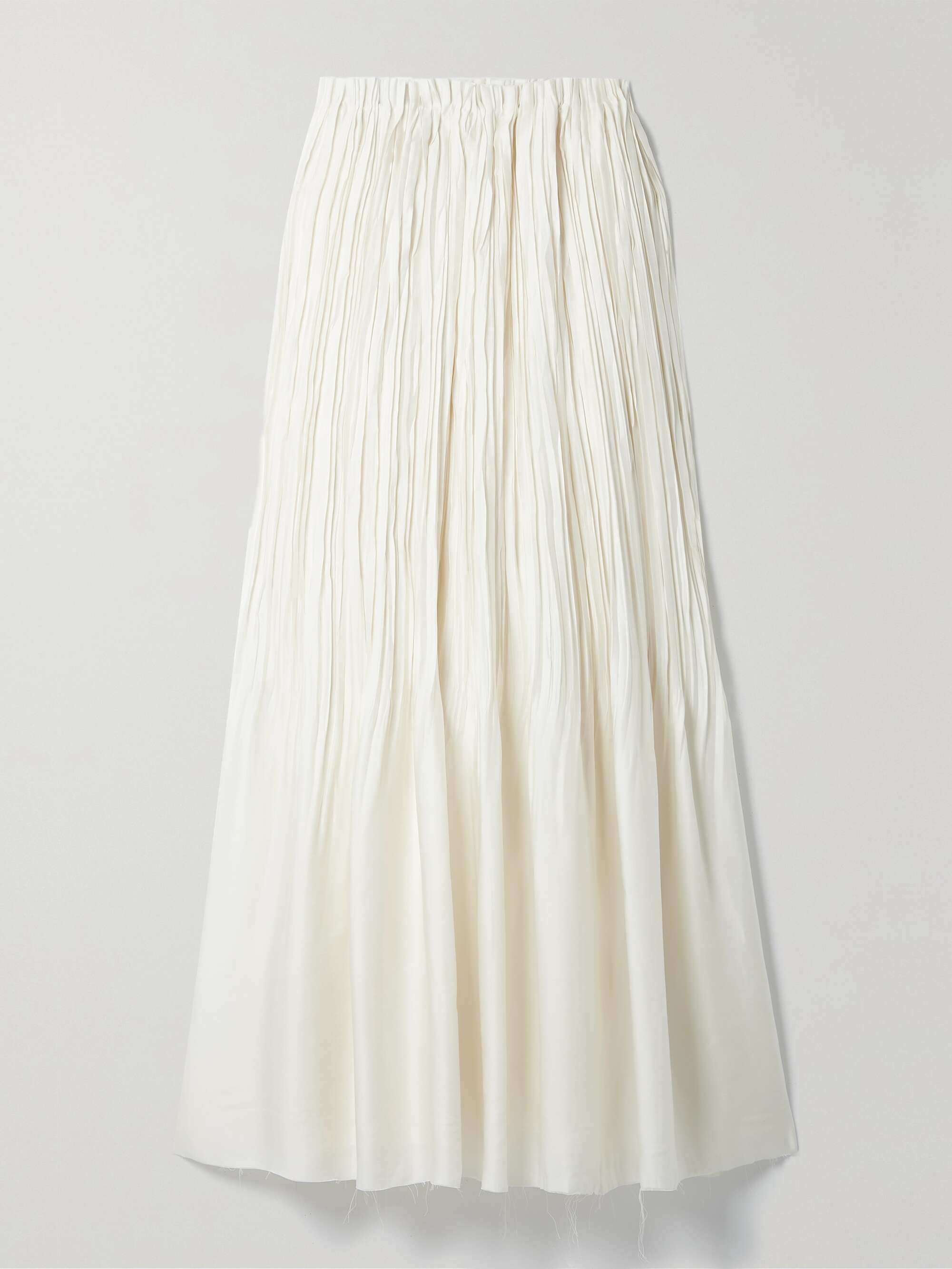 Ivory Cersi pleated cupro maxi skirt 