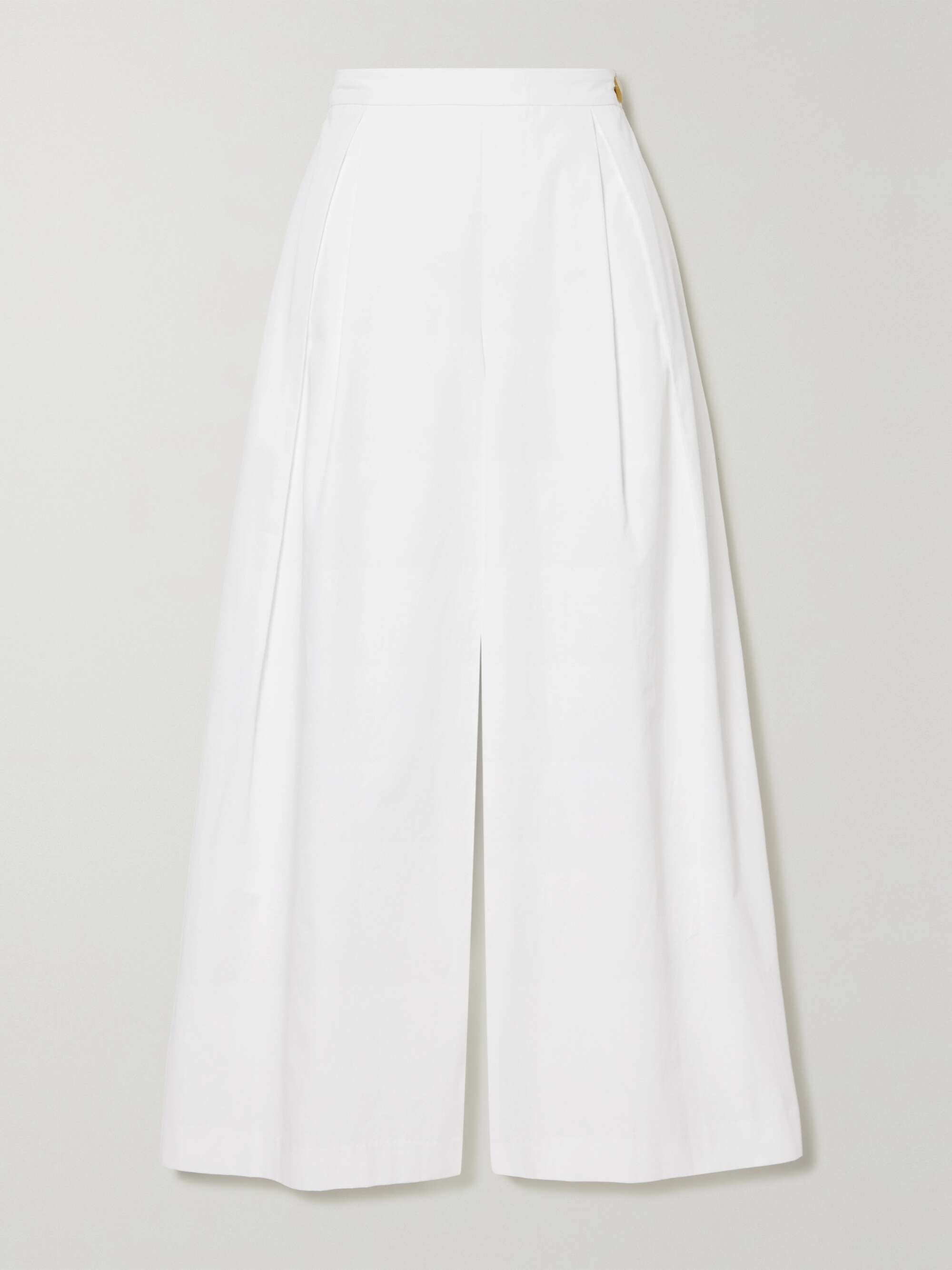 Vince - Pleated Cotton-poplin Culottes - White - US4 - Net A Porter