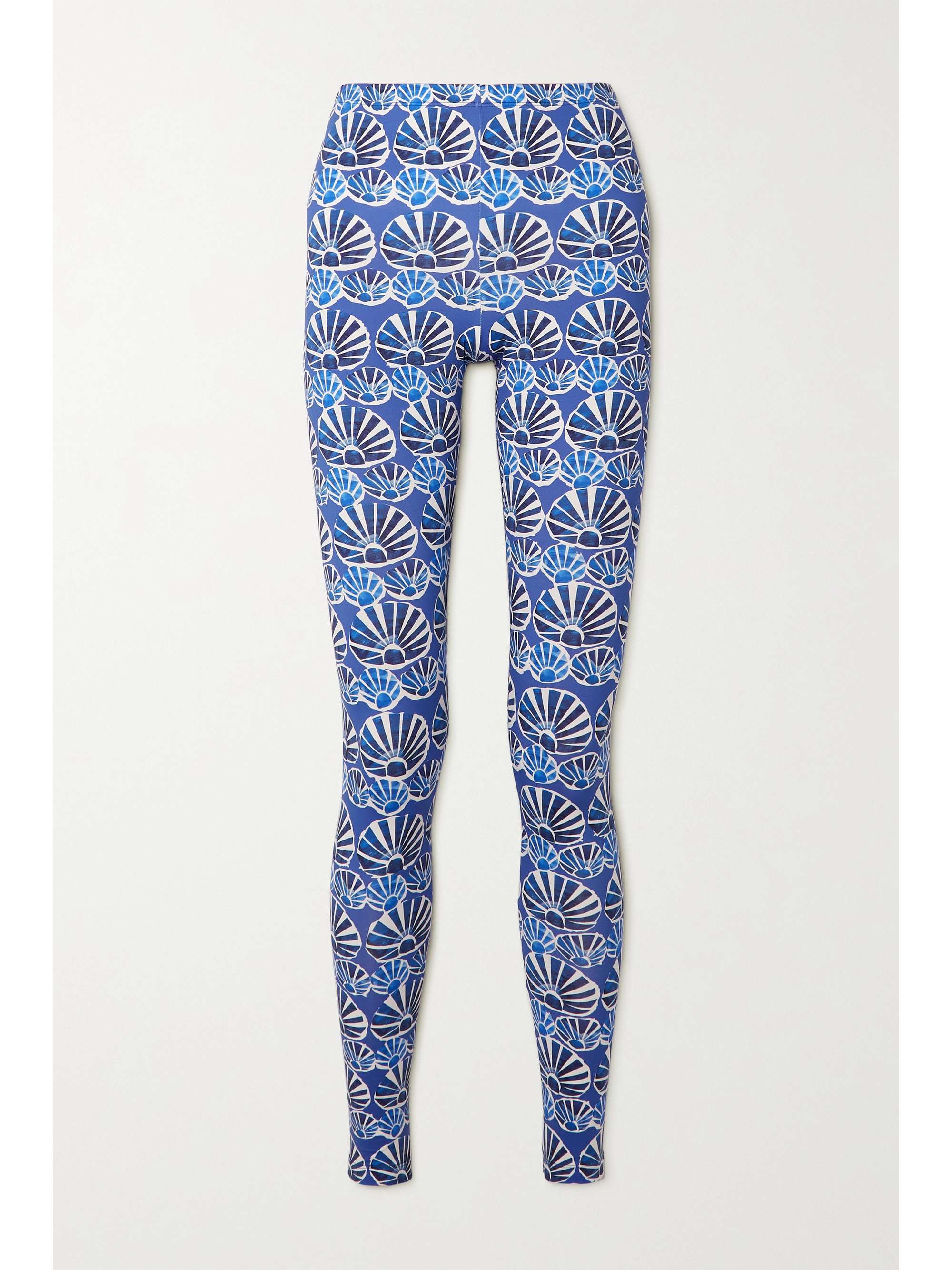 Blue Printed stretch-jersey leggings 