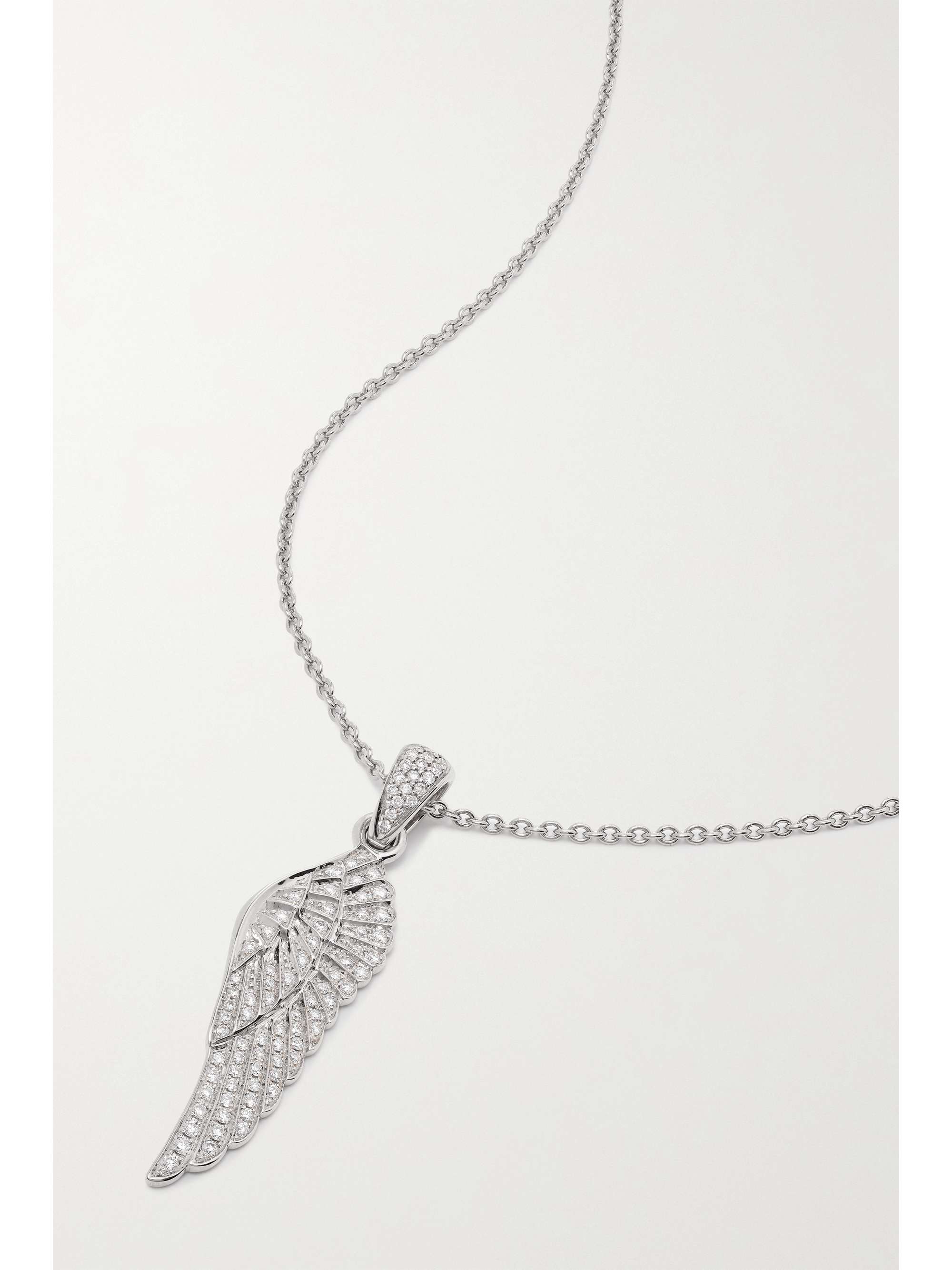 GARRARD Wings Classic 18-karat white gold diamond necklace