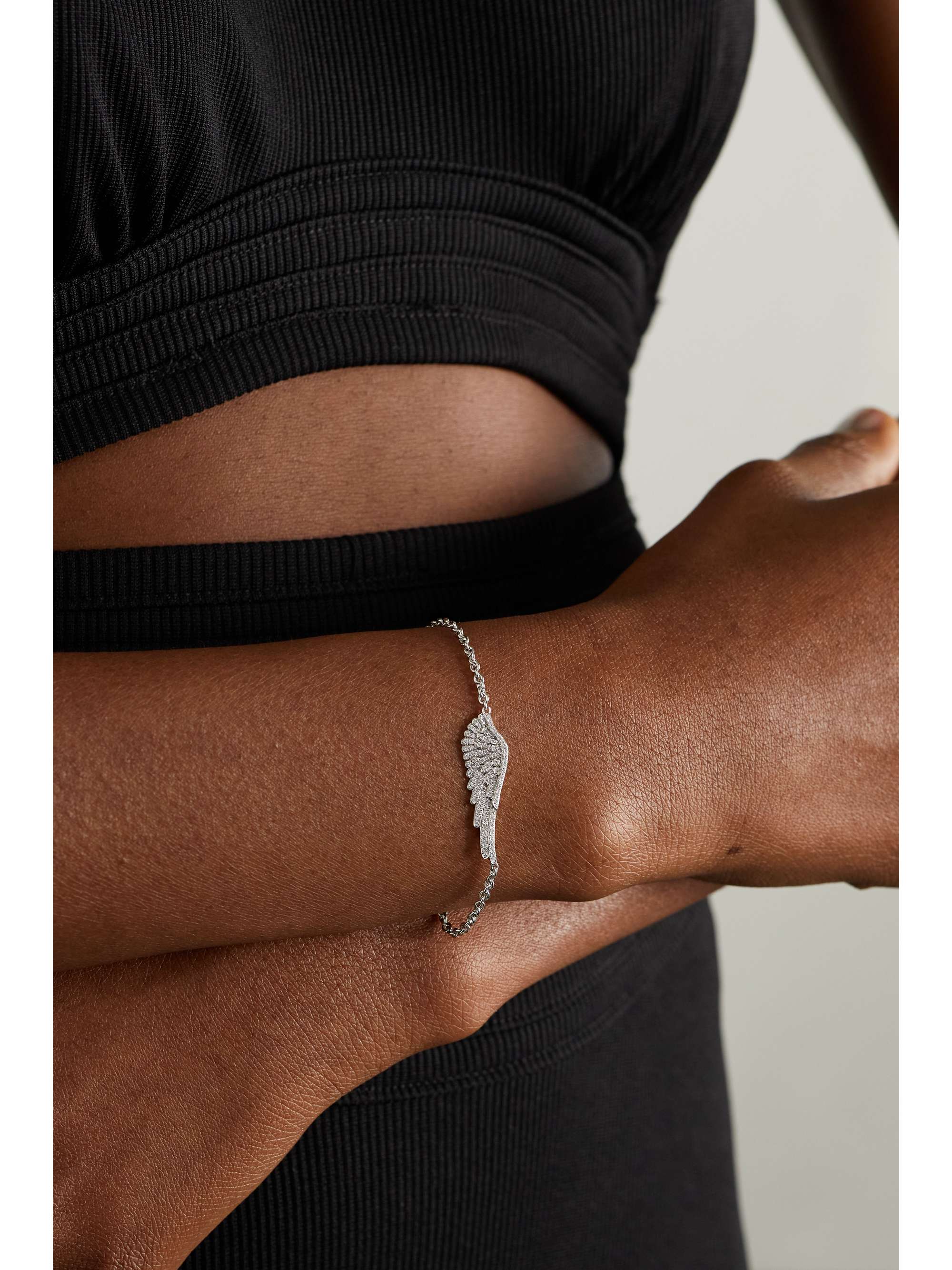 GARRARD Wings Classic 18-karat white gold diamond bracelet