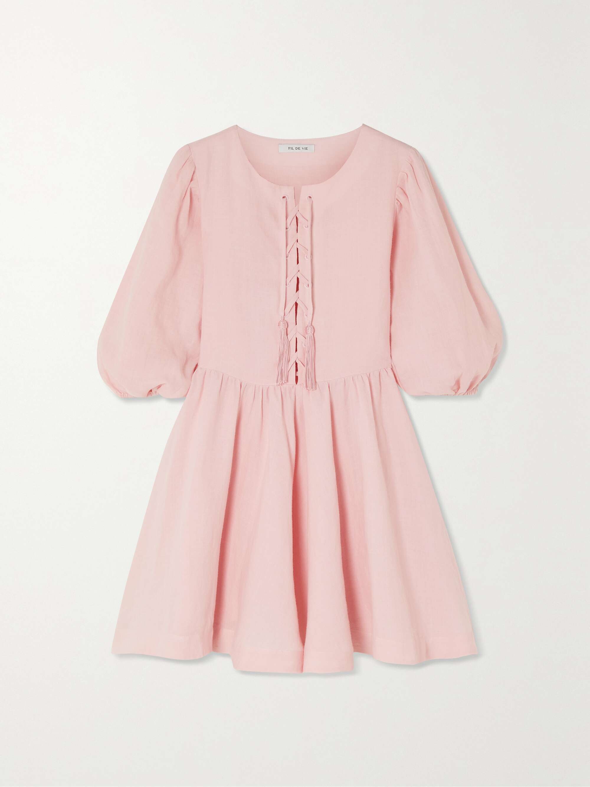 pale pink day dress