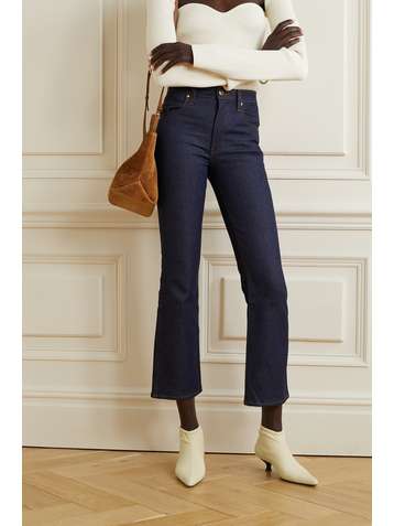 KHAITE Volos leather ankle boots