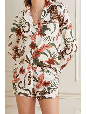 DESMOND & DEMPSEY Soleia Pyjama aus bedruckter Baumwolle