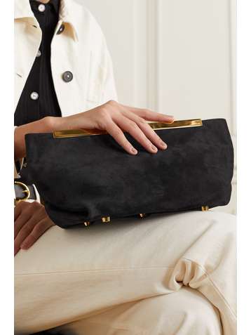 KHAITE Pochette en daim Aimee