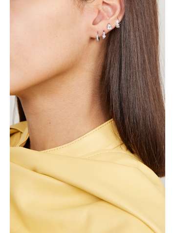 MARIA TASH Eternity 6.5mm 18-karat white gold diamond hoop earring