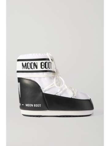 MOON BOOT Classic Low 2 shell and faux leather snow boots