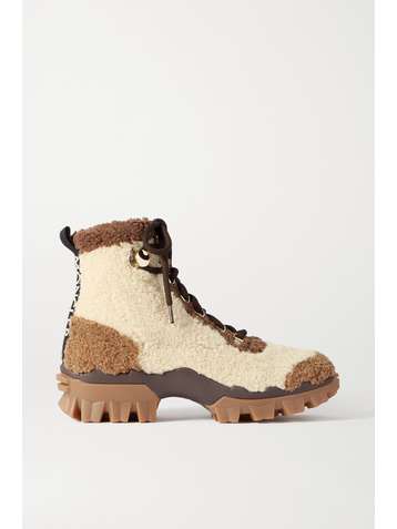 MONCLER Helis logo-print shearling ankle boots