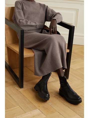 EXTREME CASHMERE Mélange cashmere-blend maxi dress