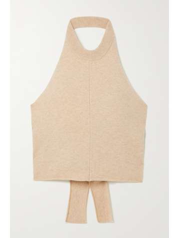 EXTREME CASHMERE Wies cropped cashmere-blend halterneck top
