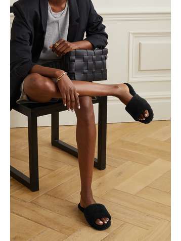 PORTE & PAIRE Shearling slides